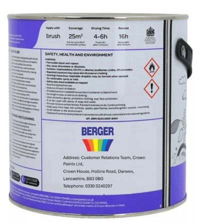 Berger {Crown Paints} Matt | Brilliant White | 1 x 1L