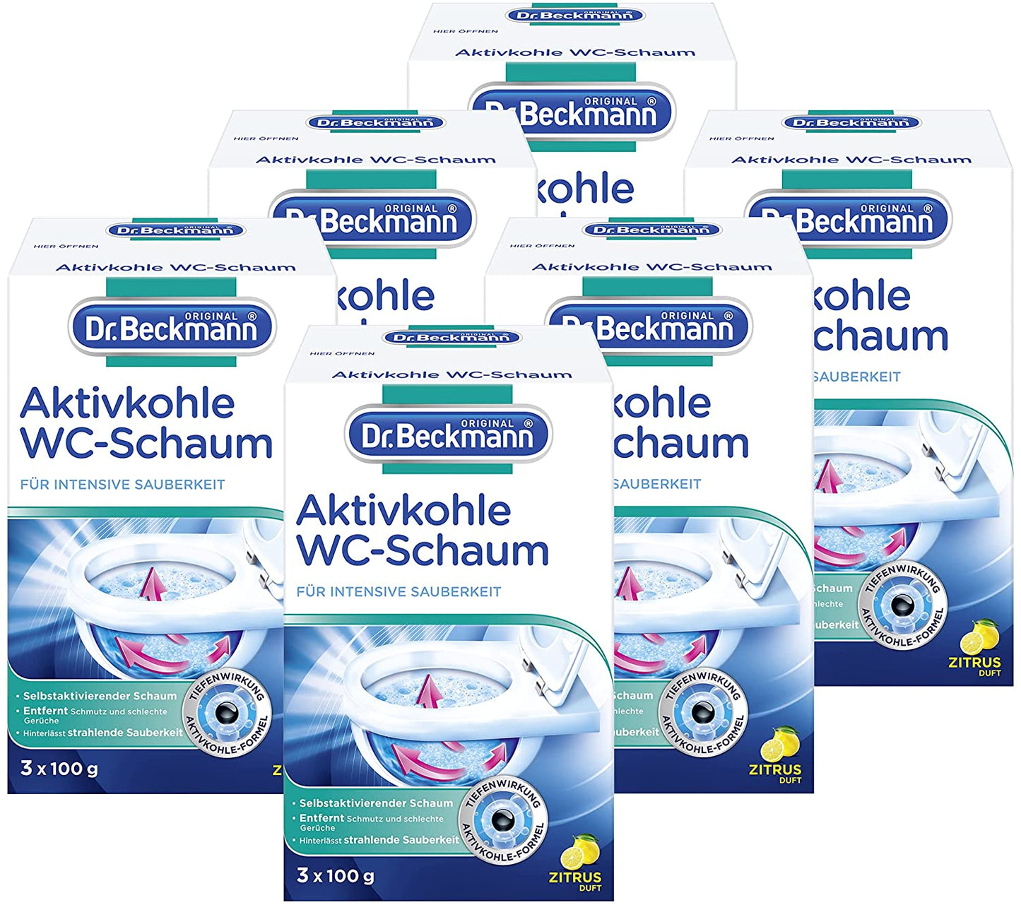 Dr. Beckmann Power-Foaming Toilet Cleaner, 3 x 100g Sachets - UK BUSINESS SUPPLIES