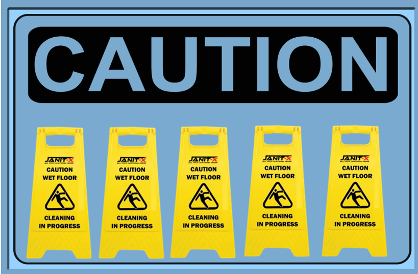 Janit-X Double Warning Large A-Frames {Wet Floor/Cleaning in Progress}
