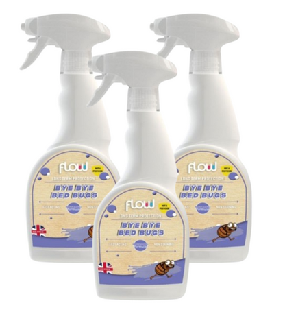 Flow Bye Bye Bed Bug Treatment Killer Insect Replellant  | 750ml Trigger Spray