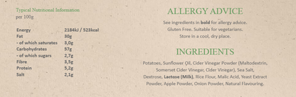 Pipers Gluten-Free Cider Vinegar & Sea Salt Crisps Multi-Pack | 24 x 40g