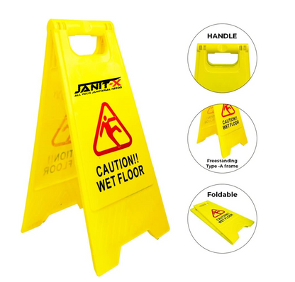 Janit-X Double Warning Large A-Frames {Wet Floor/Cleaning in Progress}