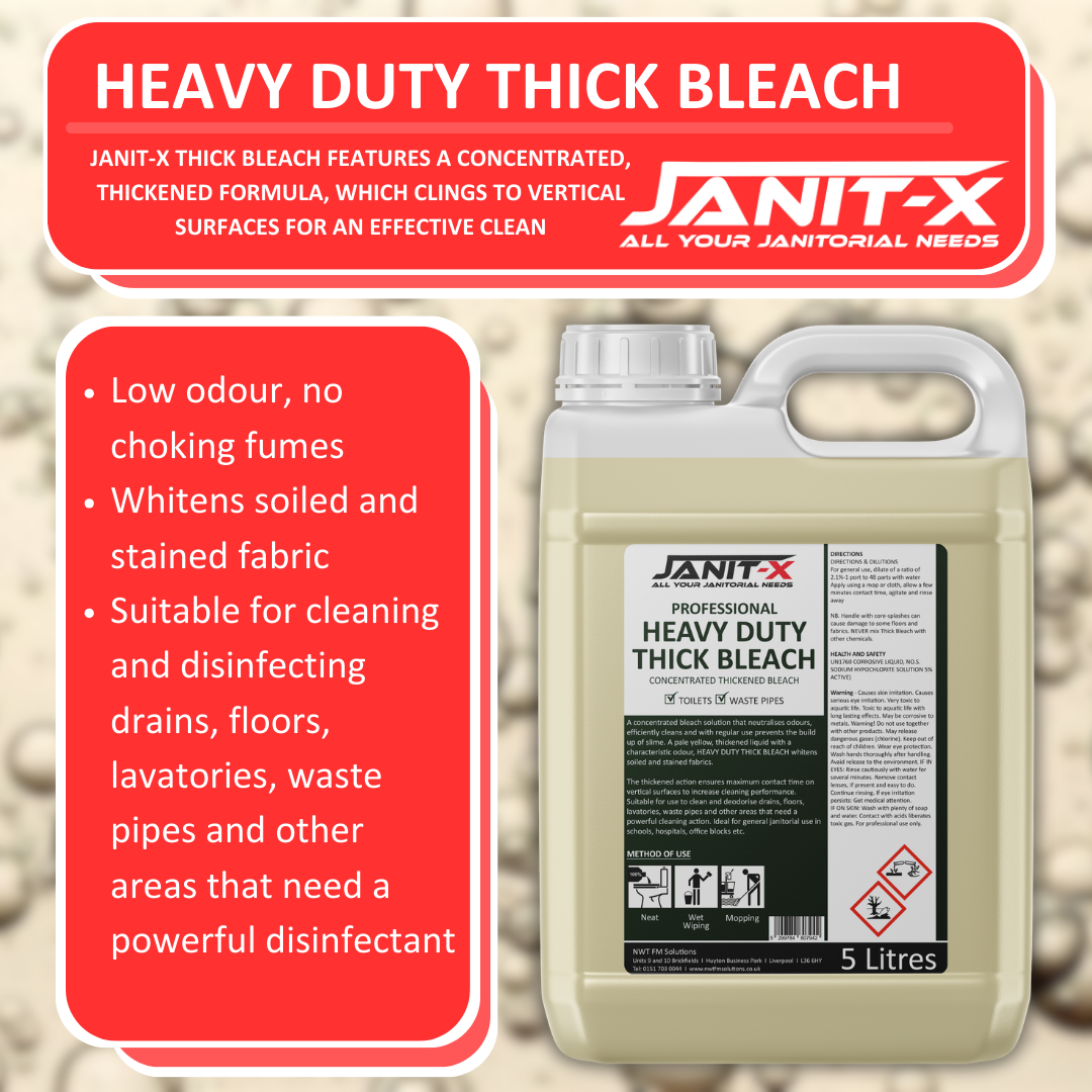Janit-X Professional Low Odour Extra Thick Bleach 5 Litre