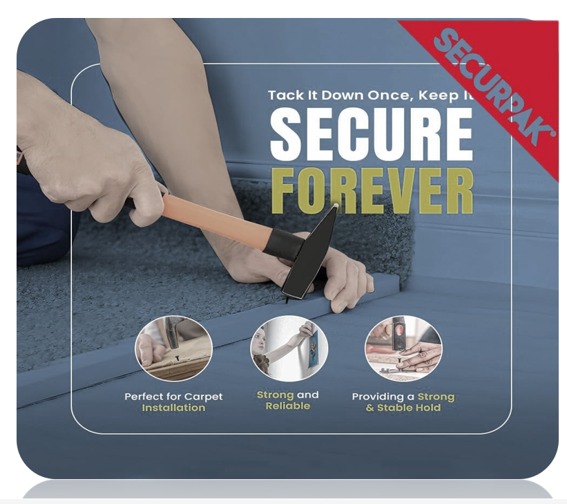 Securpak Blue Cut Tacks 100g 25mm | Carpet Fitting | Blue Finished