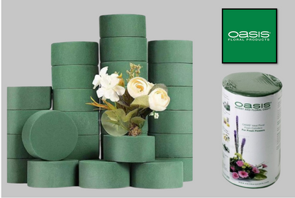 OASIS® Ideal Floral Foam Cylinders 3 Pack Retail Wrapped.