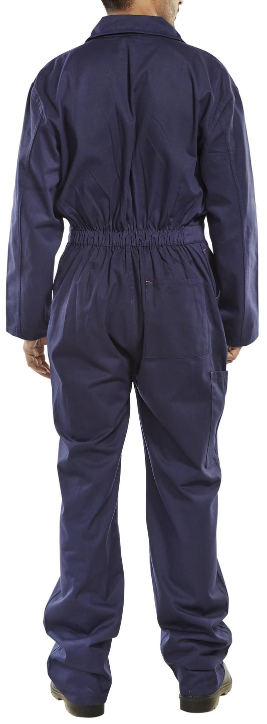 Beeswift Workwear 100% Cotton  Navy Boiler Suit {CDBSN}