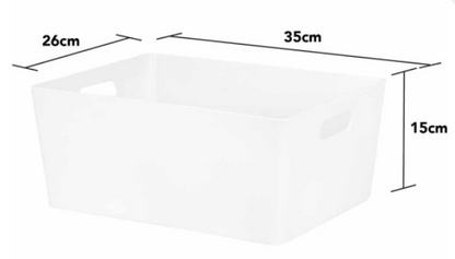 Wham White Rectangular Studio Basket 5.02 11.5 Litre