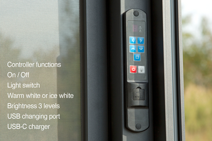 Aluminium Pergola, Louvered Roof, LED Lights & Windproof Sidewalls