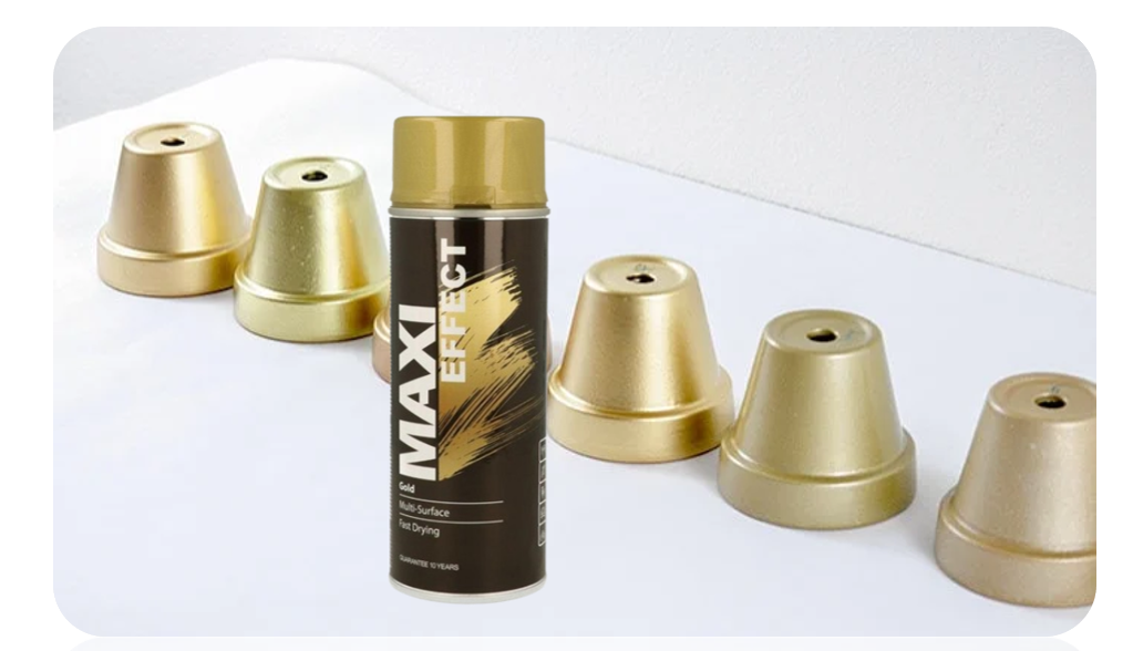 Maxicolor Quick Drying Spray Paint Metallic Gold 400ml