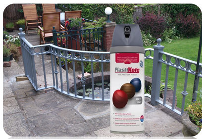 Plasti-Kote Premium Spray Paint | Multi Surface | Matt Grey | 400ml