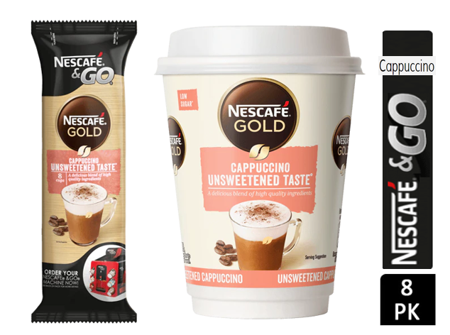Nescafe &Go! Gold Cappuccino 8 x 12oz Cups - UK BUSINESS SUPPLIES