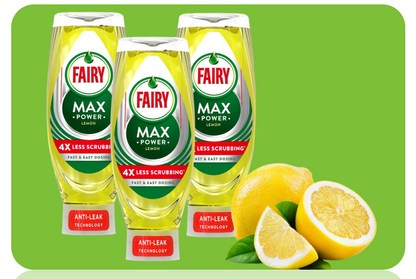 Fairy Max Power Lemon with Lift Action Washing Up Liquid 730ml
