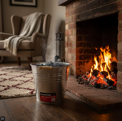 Fixtures Blackspur 15L Galvanised Steel Bucket | Large 15L Capacity | Wooden Handle