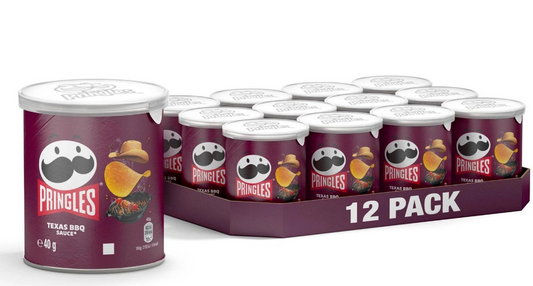 Pringles Texas BBQ Crisps 40g x 12 per case