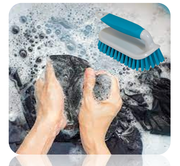 Brights Hand held Scrubbing Brush | Carpets Clothing Outdoor Furniture Car Wheels| Assorted Colo