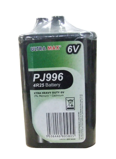 Ultra Max PJ996 Heavy Duty 6V Zinc Chloride Battery