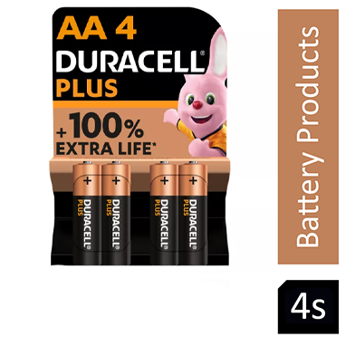 Duracell Plus AA Battery (Pack of 4) 81275375