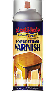 Plastikote Pkt591 Polyurethane Clear Gloss Varnish Spray, 400Ml