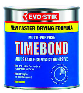 Evo-Stik Timebond Contact Adhesive, High-Strength, Non-Drip, Multipurpose, 250Ml