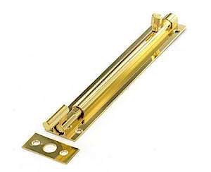 Brass necked bolt 1" wide 100mm