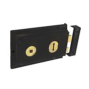 Sec 150Mm D/H Rim Lock Gry S1841*