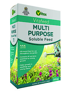 Vitax Vitafeed Multipurpose Feed Soluble Fertiliser | Makes Upto 900 Litre | 1 x 500g