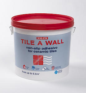 Evo-Stik Wall Tile Adhesive | Instant Grab | Multi Surface| 2.5L Tub