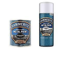 Hammerite Direct To Rust Metal Paint - Hammered White Finish 750Ml, 5092971