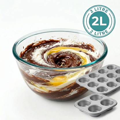 Pyrex Glass Mixing Bowl | 1 x 2 Litres Bowl