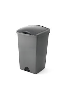 Addis 50 Litre Lift Up Lid Kitchen Rubbish Bin | Metallic | 510711.