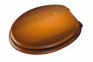 Croydex Antique Pine Effect Toilet Seat - Solid Wood Toilet Seat