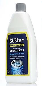 Buster Shower And Bath Plughole Unblocker, Dissolves Hair And Sludge, 1 Litre
