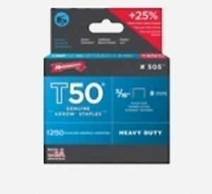 Arrow T50 Series Staples 6mm Stainless Steel