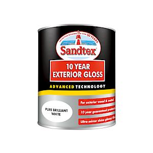 Sandtex 10 Year Exterior Gloss 750Ml Brilliant White