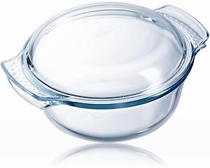Pyrex Essentials Glass Round Casserole High Resistance 1.1 L (+ 0.3L Lid)