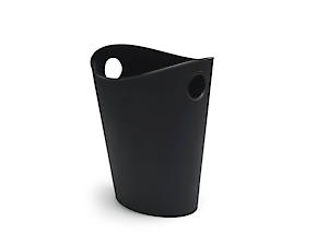 Addis Plastic Waste Paper Bathroom Bedroom Office Trash Bin, Black, 12 Ltr