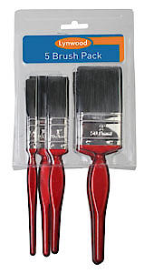 Lynwood 5 Pack General use Paint Brushes | Synthetic Bristles | All Paint types