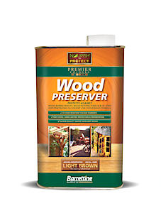 Barrettine Wood Protective Treatment | Fade Resistant | 2 Litre | Light Brown