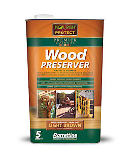 Barrettine Wood Protective Treatment | Fade Resistant | 5 Litre | Light Brown