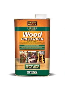 Barrettine Wood Protective Treatment | Fade Resistant | 1 Litre | Holly Green