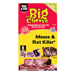 The Big Cheese Mouse & Rat Killer Pasta Sachet | Mice & Rats | 10g Sachets x 6