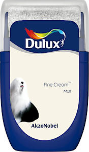 Dulux Walls And Ceilings Tester Paint, Fine Cream Matt, 30 Ml