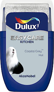 Dulux Easycare Kitchen Tester Paint, Coastal Grey, 30 Ml