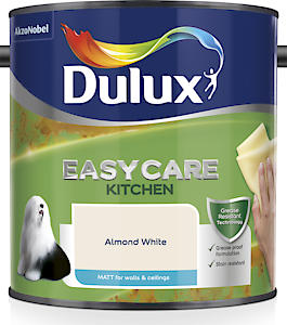 Dulux Easycare Kitchen Matt Emulsion Paint For Walls And Ceilings - Almond White 2.5 Litres