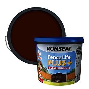 Ronseal Fence Life Plus+ Medium Oak 9 Litre