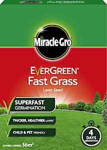 Miracle-Gro Evergreen Fast Grass Lawn Seed 1.6 Kg - 56 M2, Gold