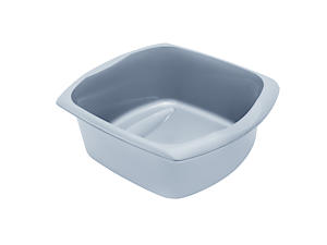 Addis Eco 100% Recycled Plastic Large Rectangular Washing Up Bowl, 9.5L Light Grey