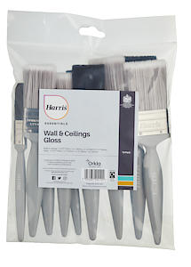 Harris Essentials Walls & Ceilings And Woodwork 10 Pack Emulsion Paint Brushes