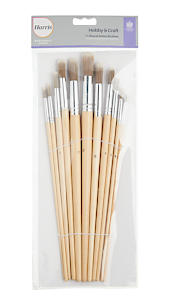 Harris Seriously Good Hobby & Craft Round Paint Brushes | Pack Of 11 | 2mm-12mm.
