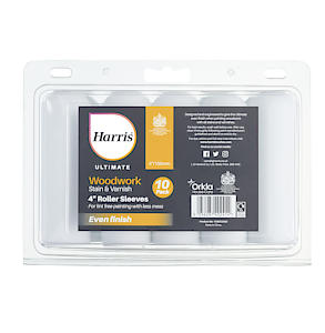 Harris 103022252 Ultimate Woodwork Stain & Varnish Mini Roller Sleeves, 10 Pack, 4"